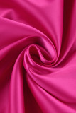 Celebrities Elegant Solid Fold V Neck Waist Skirt Dresses