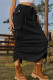 Casual Solid Draw String Pocket Loose Bottoms