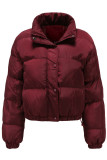 Casual Solid Pocket Turtleneck Outerwear