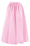 Elegant Solid Patchwork High Waist Type A Solid Color Bottoms