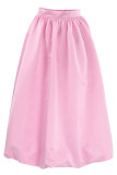 Elegant Solid Patchwork High Waist Type A Solid Color Bottoms
