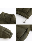 Casual Solid Pocket Turtleneck Outerwear