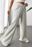Casual Solid Asymmetrical Loose Wide Leg Solid Color Bottoms