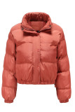 Casual Solid Pocket Turtleneck Outerwear