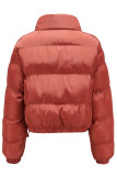 Casual Solid Pocket Turtleneck Outerwear