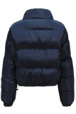 Casual Solid Pocket Turtleneck Outerwear