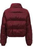 Casual Solid Pocket Turtleneck Outerwear