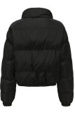Casual Solid Pocket Turtleneck Outerwear