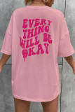 Casual Letter Printing O Neck T-Shirts