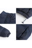 Casual Solid Pocket Turtleneck Outerwear