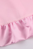 Elegant Solid Patchwork High Waist Type A Solid Color Bottoms