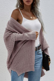 Elegant Solid Cardigan Collar Tops