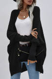 Elegant Solid Cardigan Collar Tops