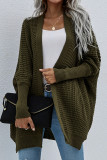 Elegant Solid Cardigan Collar Tops
