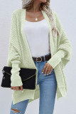 Elegant Solid Cardigan Collar Tops