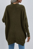 Elegant Solid Cardigan Collar Tops