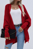 Elegant Solid Cardigan Collar Tops