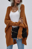 Elegant Solid Cardigan Collar Tops