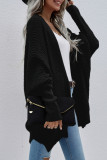 Elegant Solid Cardigan Collar Tops