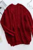 Elegant Solid Cardigan Collar Tops
