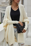 Elegant Solid Cardigan Collar Tops