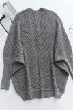 Elegant Solid Cardigan Collar Tops