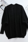 Elegant Solid Cardigan Collar Tops