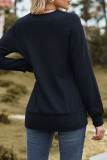 Casual Solid Patchwork Square Collar Tops