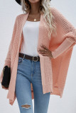 Elegant Solid Cardigan Collar Tops