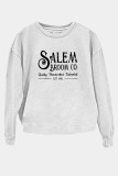 Women Printed Round Neck Long Sleeve Sweatshirt