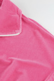 Casual Street Solid Zipper Turndown Collar Long Sleeve Two Pieces