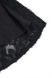 Elegant Solid Flounce Mandarin Collar A Line Dresses