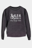 Women Printed Round Neck Long Sleeve Sweatshirt