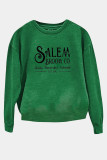 Women Printed Round Neck Long Sleeve Sweatshirt