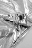 Street Solid Slit Zipper Regular High Waist Solid Color Bottoms