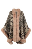 Street Elegant Leopard Patchwork Outerwear