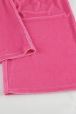 Casual Street Solid Zipper Turndown Collar Long Sleeve Two Pieces