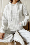Casual Plaid Pocket Hooded Collar Tops