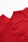 Elegant Solid Lace Turtleneck Tops
