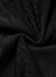 Casual Solid Hollowed Out Stringy Selvedge V Neck Tops