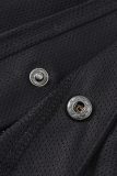 Casual Sportswear Solid Buckle Loose High Waist Wide Leg Solid Color Bottoms