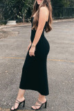Sexy Solid Asymmetrical Strapless One Step Skirt Dresses