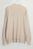 Casual Simplicity Solid Turtleneck Long Sleeve Two Pieces