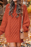 Elegant Solid Hollowed Out O Neck Long Sleeve Dresses