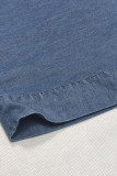 Casual Simplicity Solid Zipper Turndown Collar A Line Dresses