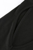 Sexy Solid Hollowed Out Backless Half A Turtleneck Irregular Dress Dresses