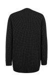 Elegant Solid Pocket V Neck Outerwear