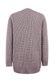 Elegant Solid Pocket V Neck Outerwear