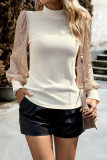 Elegant Solid Sequins Half A Turtleneck Tops