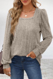 Simplicity Solid Patchwork Square Collar Tops